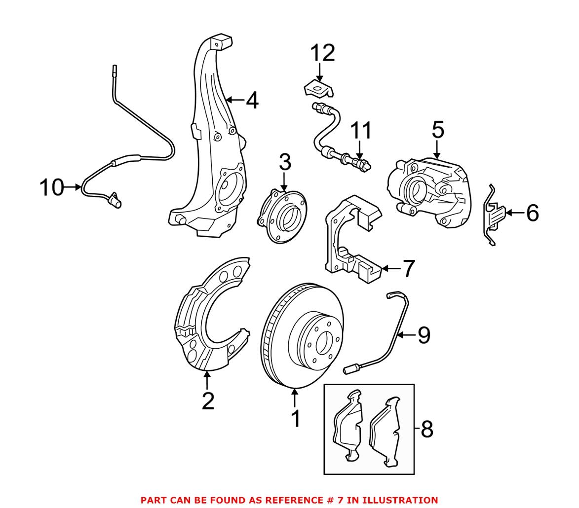 BMW Disc Brake Caliper Bracket - Front 34116786820